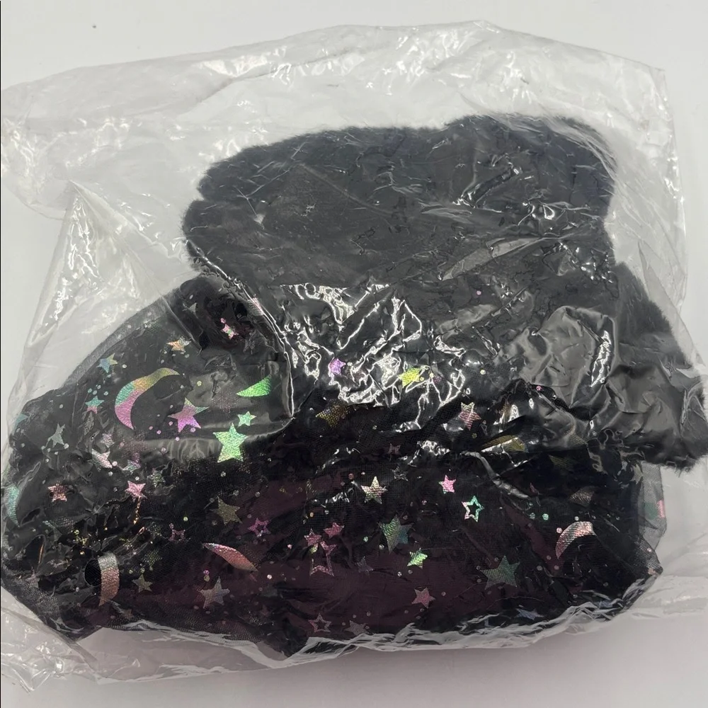 Black Starry Tulle Skirt with Cat Ear Headband